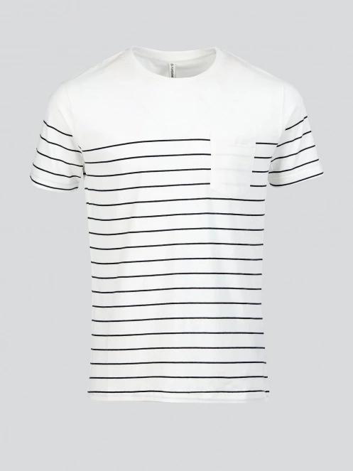 Fundango Jaggy Pocket T-shirt for men in white 7