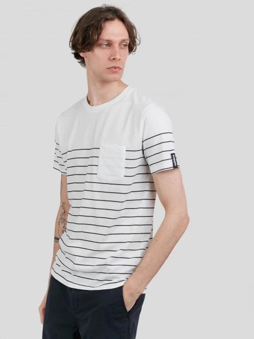 Fundango Jaggy Pocket T-shirt for men in white 2
