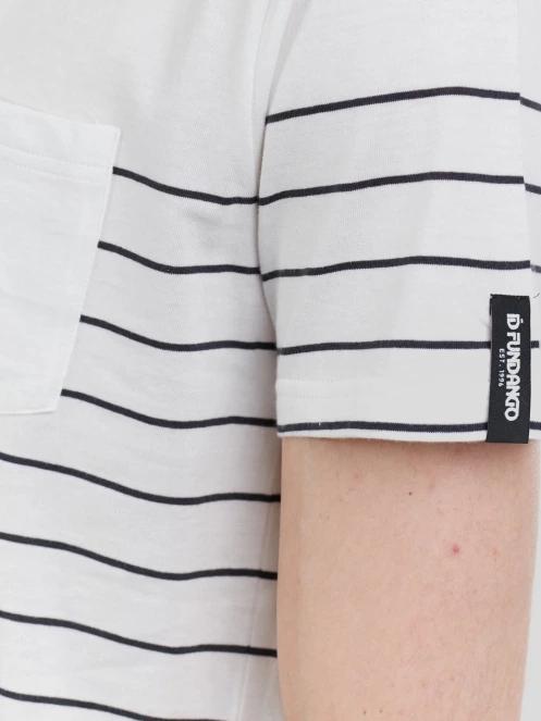 Fundango Jaggy Pocket T-shirt for men in white 5
