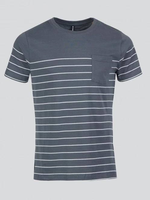 Fundango Jaggy Pocket T-shirt for men in grey 8