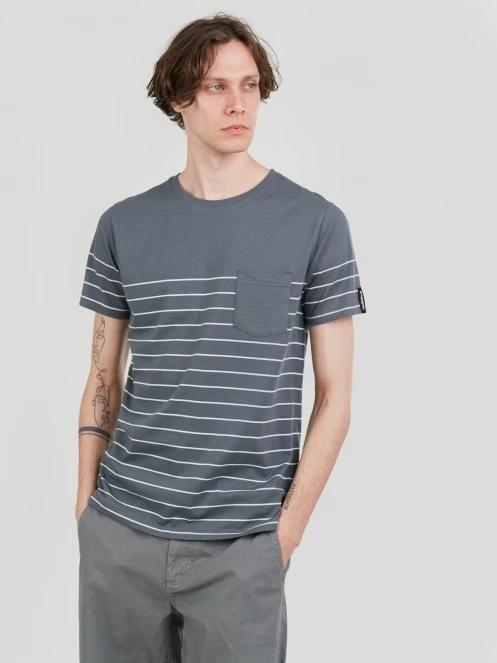 Fundango Jaggy Pocket T-shirt for men in grey 5