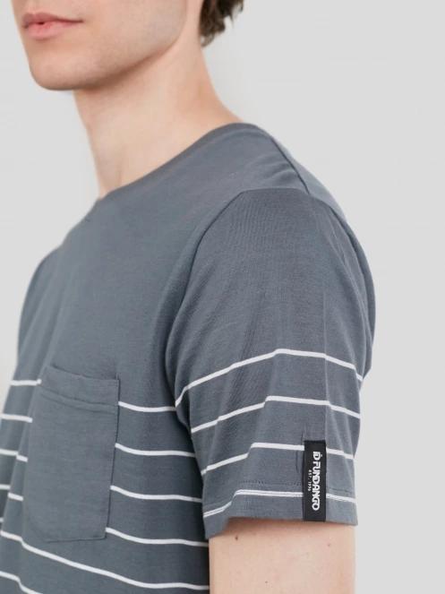 Fundango Jaggy Pocket T-shirt for men in grey 7