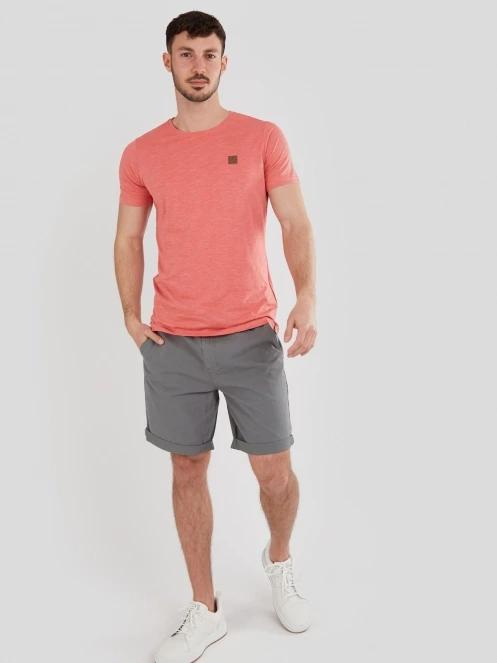 Fundango Jaggy Structured T-Shirt for men in red 4