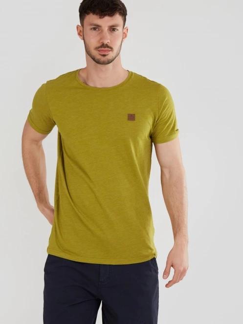 Fundango Jaggy Structured T-Shirt for men in green 2
