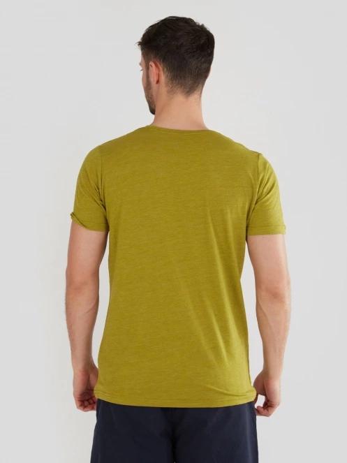 Fundango Jaggy Structured T-Shirt for men in green 3
