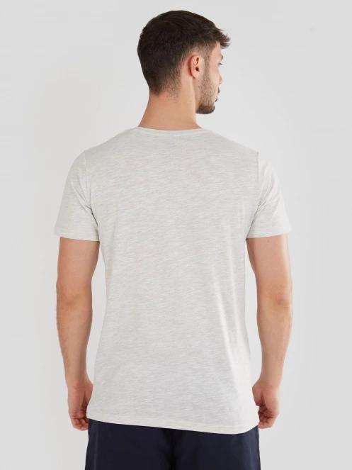 Fundango Jaggy Structured T-Shirt for men in sand 3