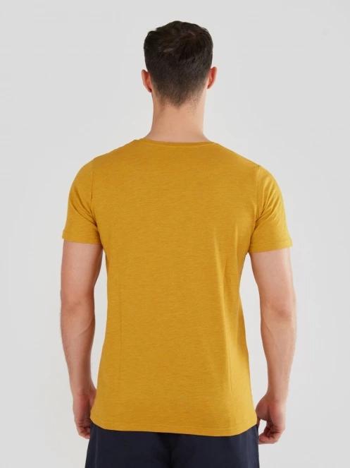 Fundango Jaggy Structured T-Shirt for men in yellow 3