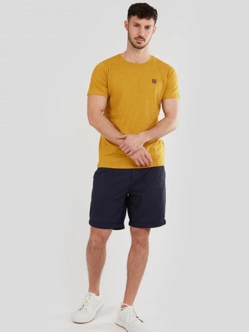 Fundango Jaggy Structured T-Shirt for men in yellow 4