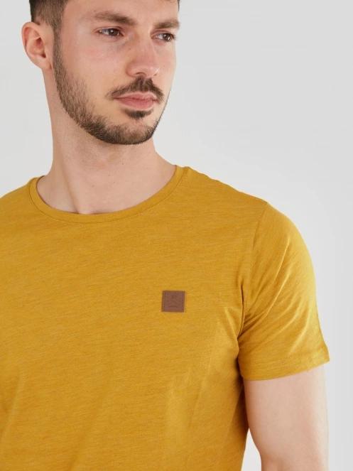 Fundango Jaggy Structured T-Shirt for men in yellow 5