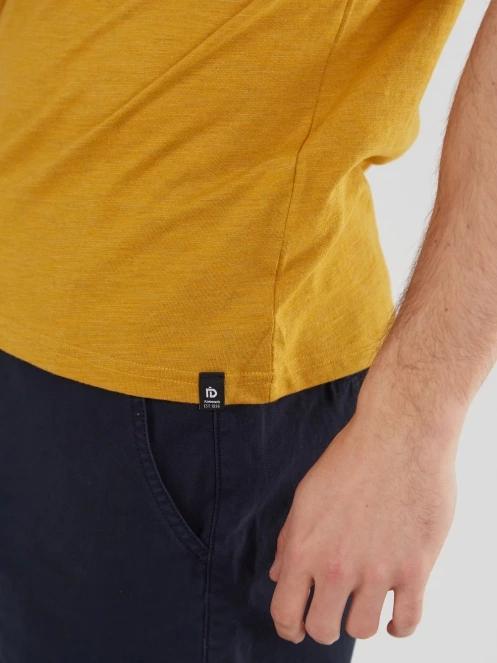 Fundango Jaggy Structured T-Shirt for men in yellow 6