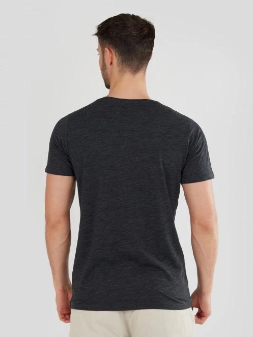 Fundango Jaggy Structured T-Shirt for men in black 3
