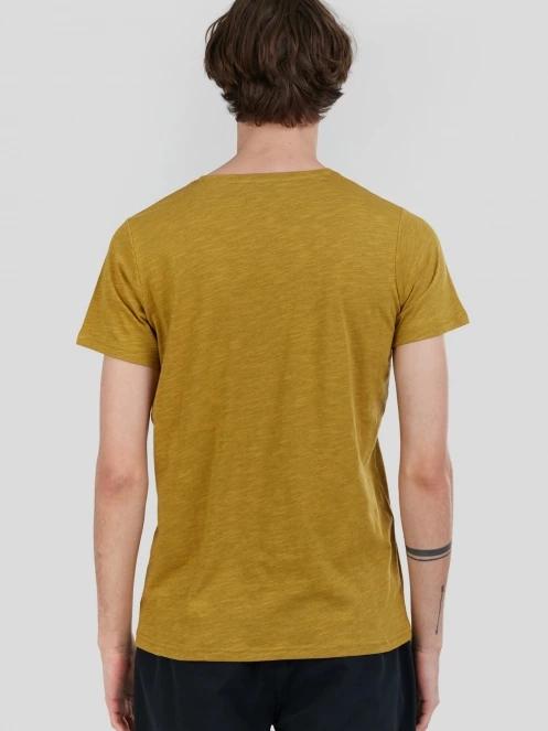 Fundango Jaggy Structured T-shirt for men in oliv 3
