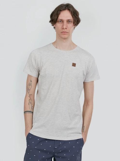Fundango Jaggy Structured T-shirt for men in sand 2