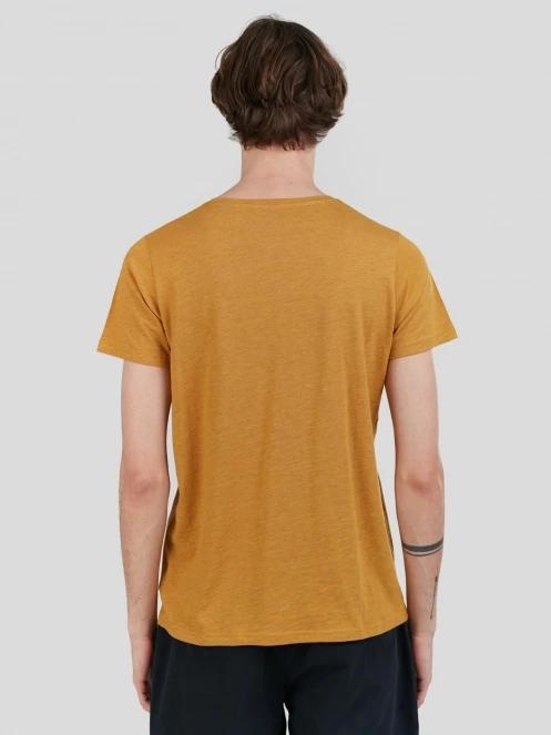 Fundango Jaggy Structured T-shirt for men in yellow 3