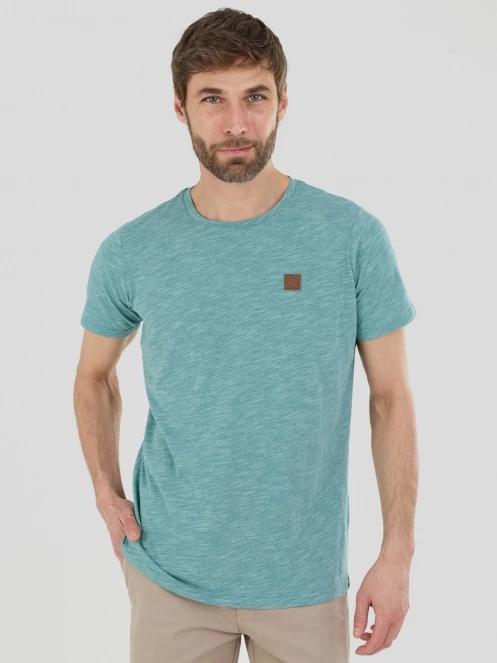 Fundango Jaggy Structured T-shirt for men in green 2