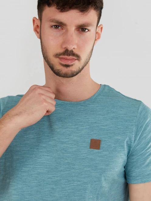 Fundango Jaggy Structured T-shirt for men in green 5