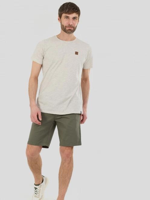 Fundango Jaggy Structured T-shirt for men in sand 4