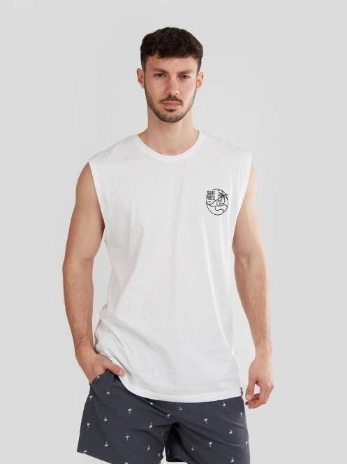Fundango Glader Tank-T for men in white 2