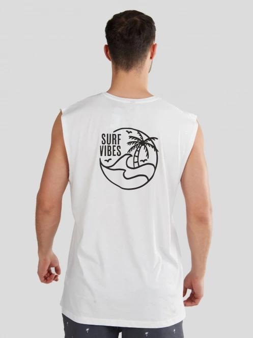 Fundango Glader Tank-T for men in white 3