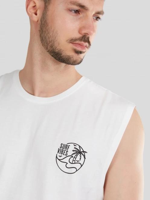 Fundango Glader Tank-T for men in white 5