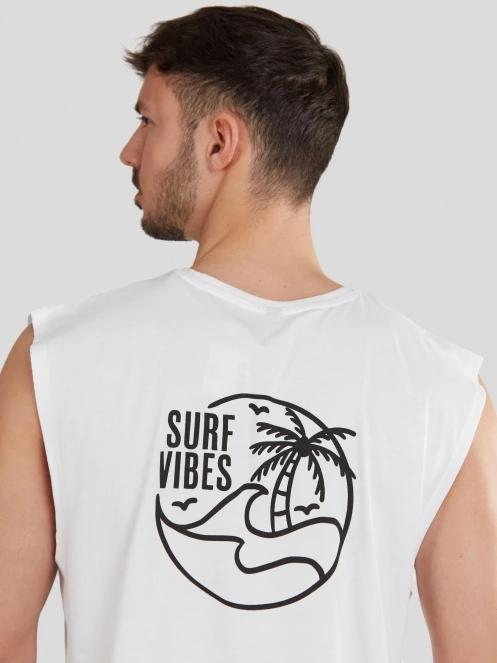 Fundango Glader Tank-T for men in white 6