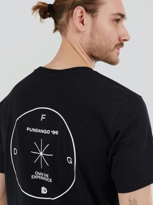 Fundango Compass Graphic-T for men in black 6