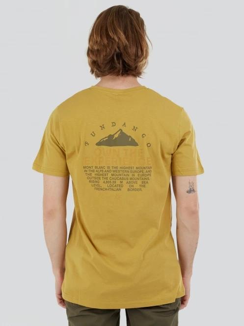 Fundango Round Graphic-T for men in oliv 3