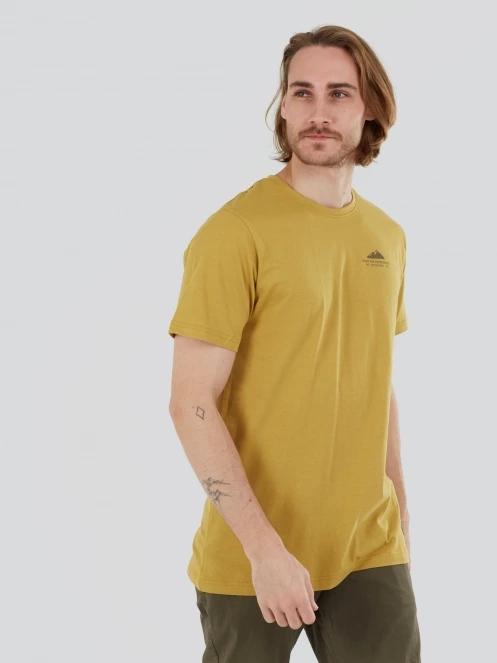 Fundango Round Graphic-T for men in oliv 5