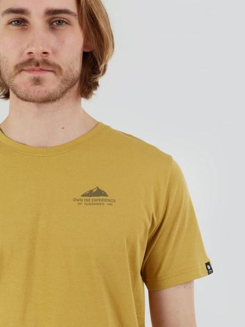 Fundango Round Graphic-T for men in oliv 8