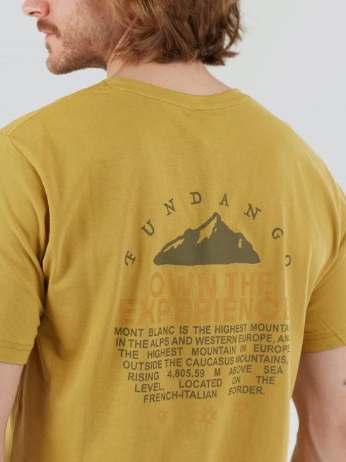 Fundango Round Graphic-T for men in oliv 10