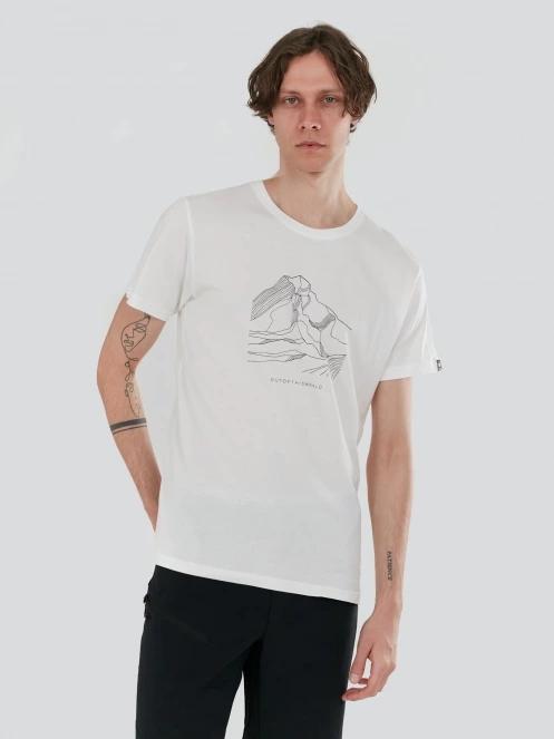 Fundango Mountain Graphic-T for men in white 2