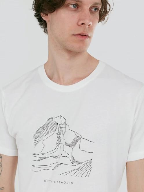 Fundango Mountain Graphic-T for men in white 6