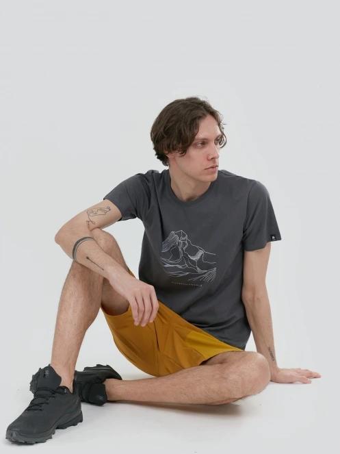 Fundango Mountain Graphic-T for men in grey 5