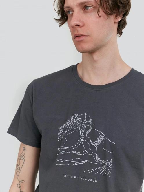 Fundango Mountain Graphic-T for men in grey 6