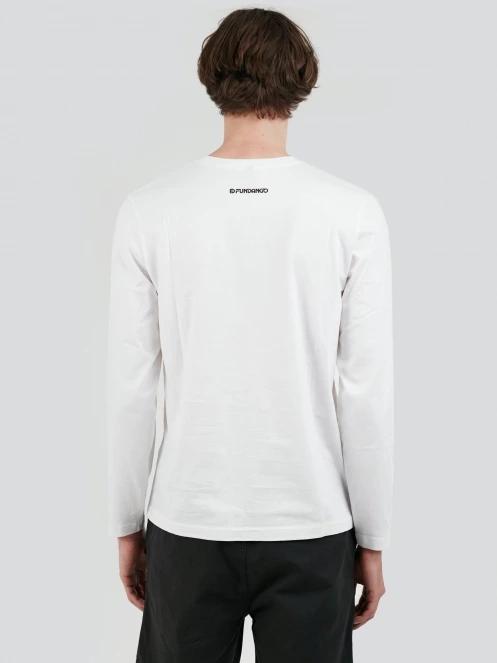 Fundango Essential Graphic Long-T for men in white 3