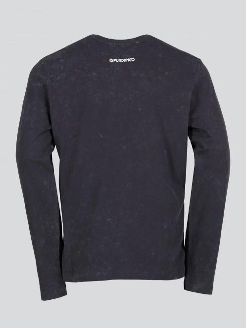 Fundango Essential Graphic Long-T for men in black 10