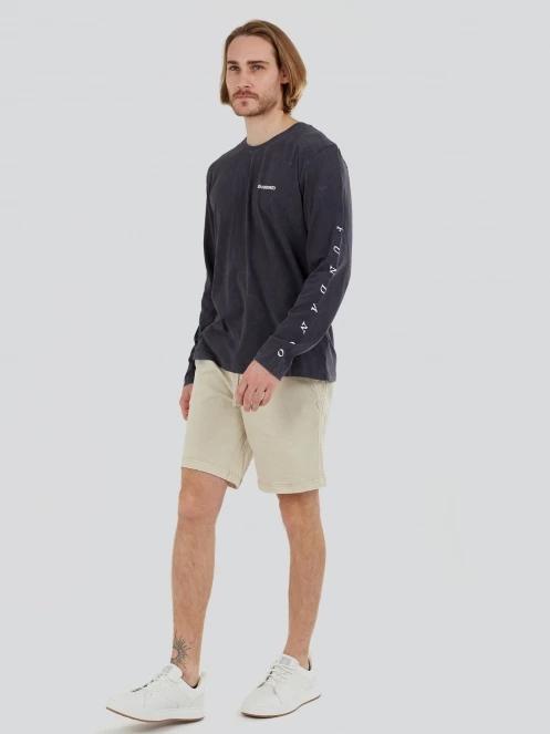 Fundango Essential Graphic Long-T for men in black 4