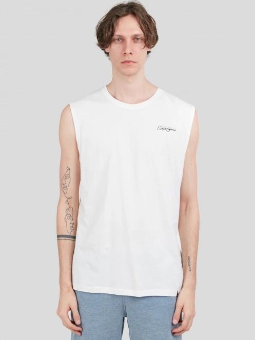 Fundango Alon Surf Tank-T for men in white 2