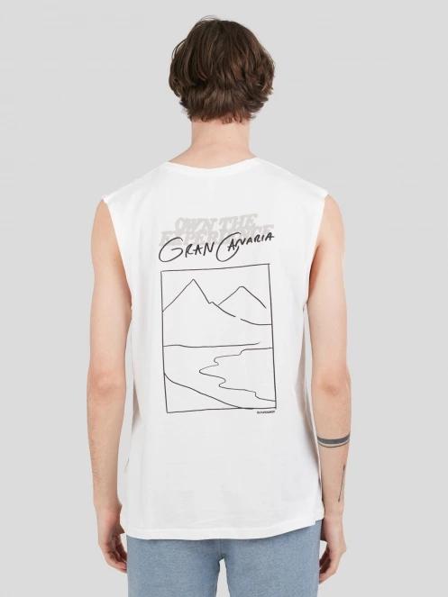 Fundango Alon Surf Tank-T for men in white 3