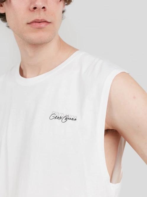 Fundango Alon Surf Tank-T for men in white 5