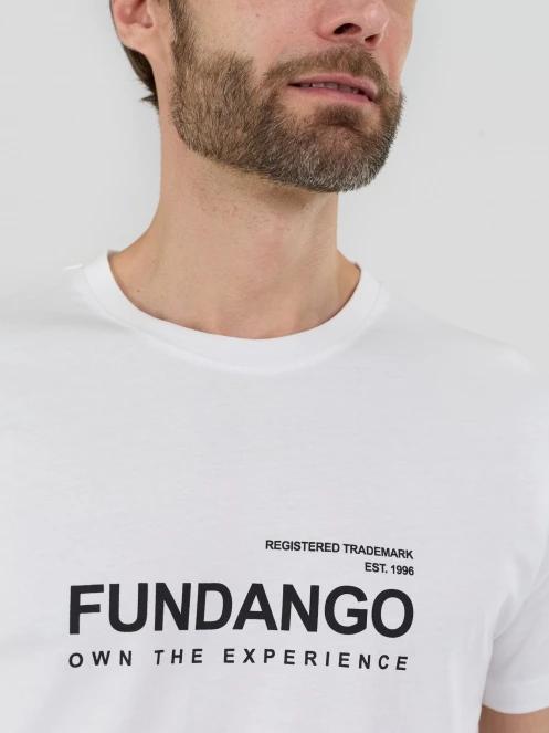 Fundango Vital Graphic-T for men in white 6