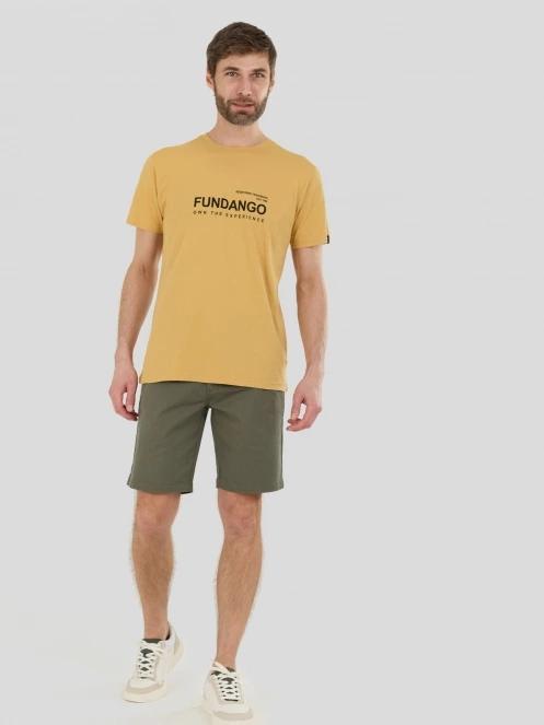 Fundango Vital Graphic-T for men in yellow 4
