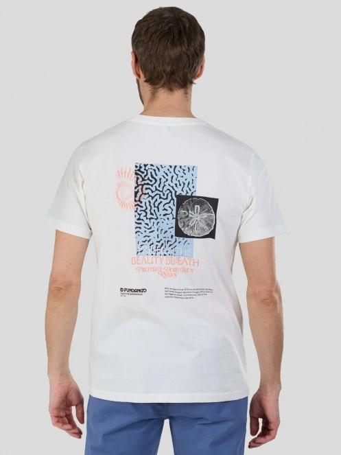 Fundango Breaker Graphic-T for men in white 3