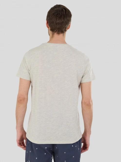 Fundango Phase Henley T-shirt for men in sand 3