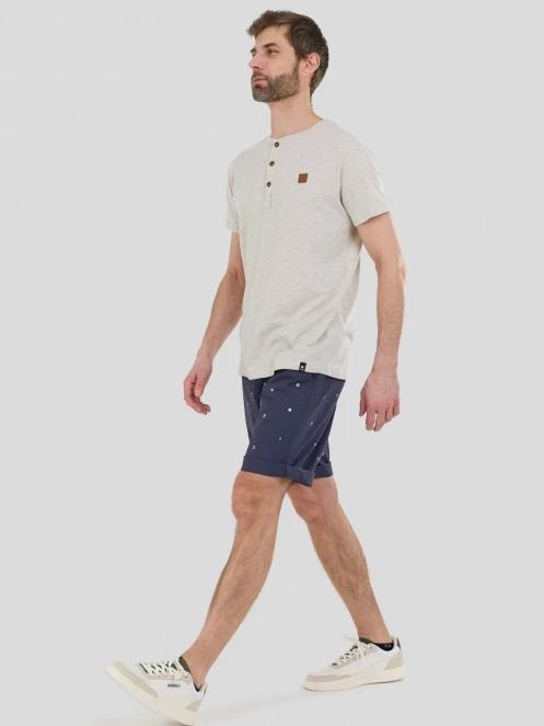 Fundango Phase Henley T-shirt for men in sand 4