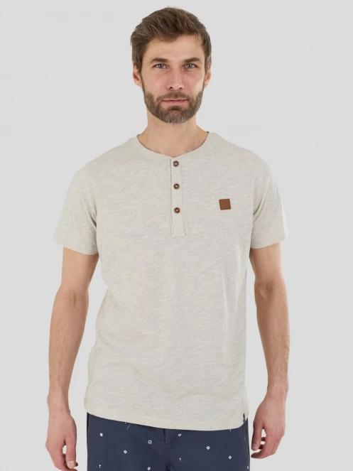 Fundango Phase Henley T-shirt for men in sand 5