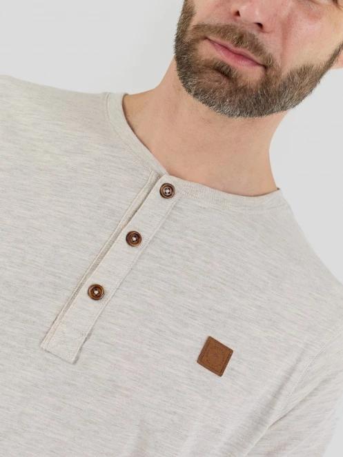 Fundango Phase Henley T-shirt for men in sand 6