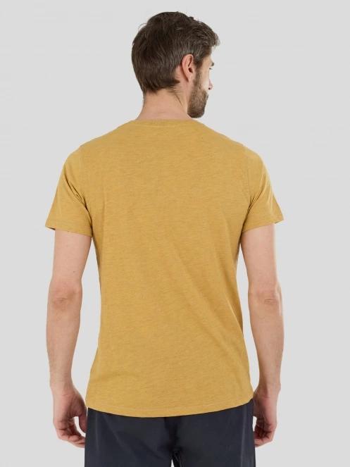 Fundango Phase Henley T-shirt for men in yellow 3