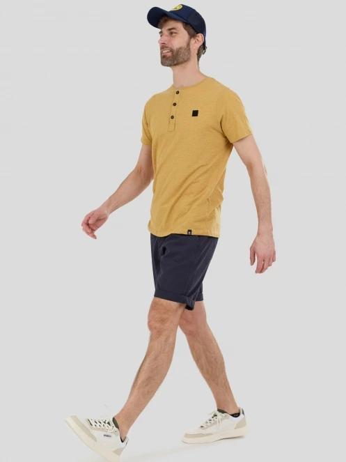 Fundango Phase Henley T-shirt for men in yellow 5