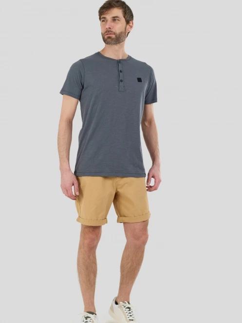 Fundango Phase Henley T-shirt for men in grey 4